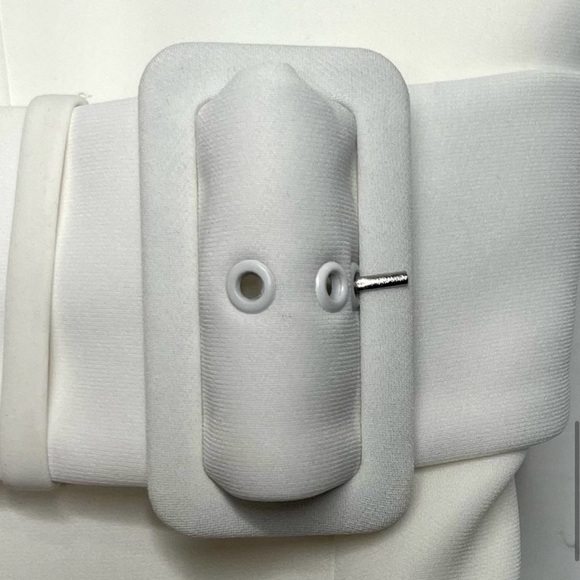 Jonathan Simkhai Belted Crepe Jumpsuit White Wide Leg - Picture 3 of 10